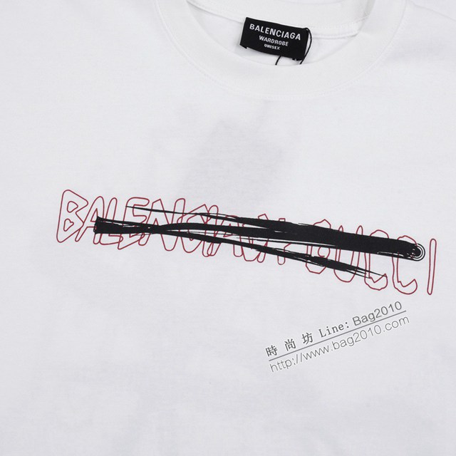 Balenciaga專櫃巴黎世家2023SS新款印花T恤 男女同款 tzy2737